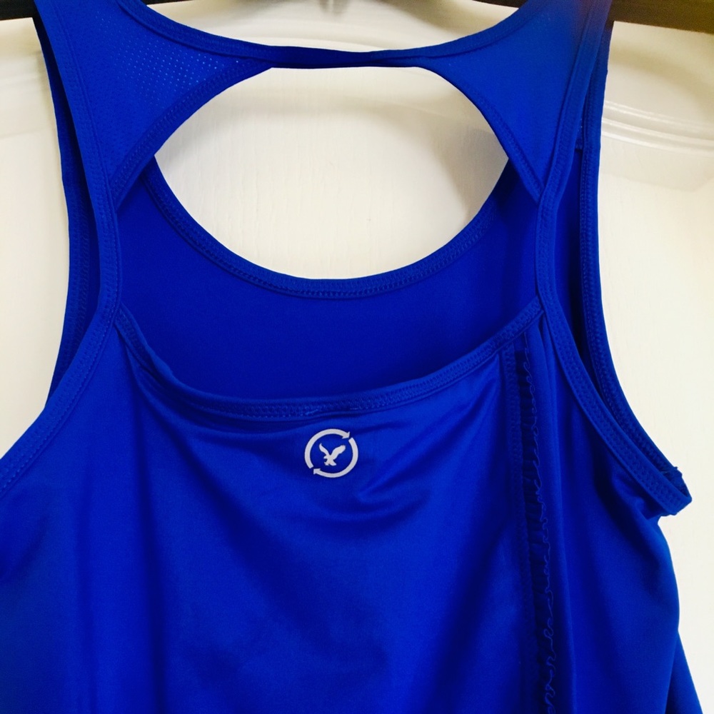 Open Back Ruffle Tank Sz S - Picture 2 of 5